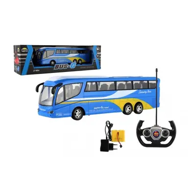 Dromader Autobus RC plast 33cm 27MHz + dobíjecí pack se světlem v krabici 46x14x14cm