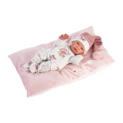 Llorens NEW BORN HOLČIČKA - realistická panenka miminko s celovinylovým tělem - 40 cm