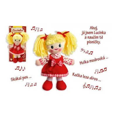 Teddies Panenka Lucinka hadrová plyš 30cm česky zpívající