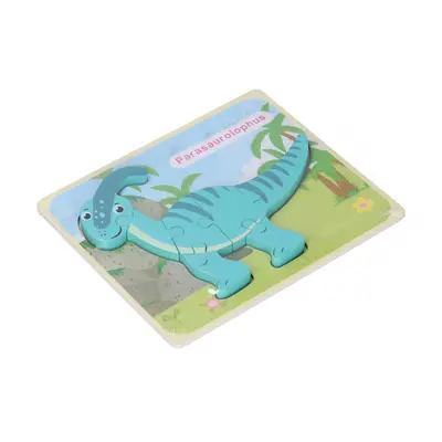 Vkládačka dřevěná dinosaurus 18x14,5 cm