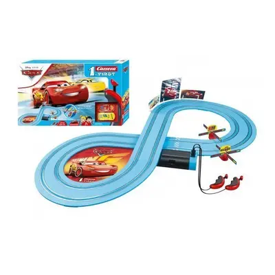 Autodráha Carrera First Auta/Cars 2,4m plast + 2 auta na baterie v krabici 50x30x8cm