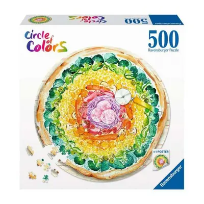 RAVENSBURGER Kulaté Kruh barev: Pizza 500 dílků