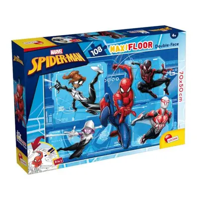 Oboustranné podlahové puzzle Maxi Floor 108 dílků Marvel Spiderman 99764 LISCIANI