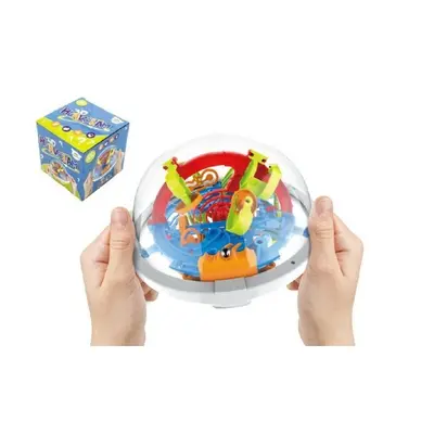 Hlavolam edukační koule 100 kroků plast 12cm v krabičce 12x12x12cm CZ design