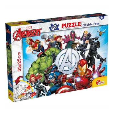 Oboustranné podlahové puzzle M-Plus 60 dílků Marvel Avengers 99658 LISCIANI