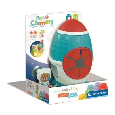 CLEMENTONI SOFT CLEMMY Box Vesmírná raketa s 5 kostkami