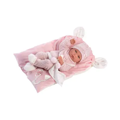 Llorens 73860 NEW BORN HOLČIČKA - realistická panenka miminko s celovinylovým tělem - 40 cm