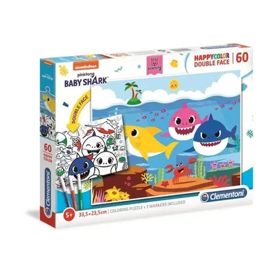 Happycolor Baby Shark | Puzzle 60 ks | Clementoni