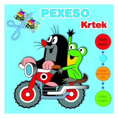 Pexeso v sešitu Krtek a motorka s maxi kartičkami