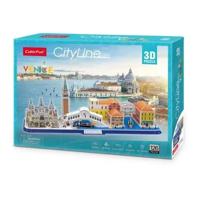 CubicFun 3D puzzle CityLine panorama:Benátky 126 ks