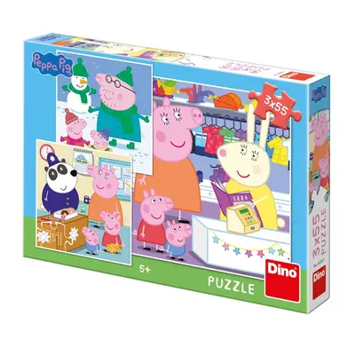 Dino Peppa pig: veselé odpoledne 3x55 dílků