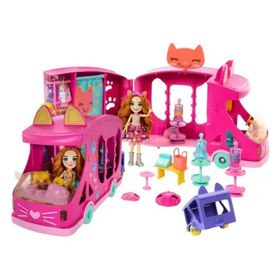 Mattel Enchantimals Glam Party Kočičí módní obchod na kolech