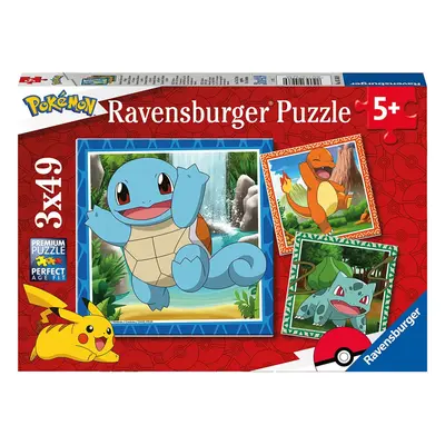 RAVENSBURGER Vypusťte Pokémony 3x49 dílků