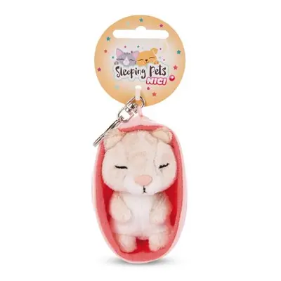 NICI 48840 Plyšová klíčenka Sleeping Pets kočka 8cm s fleky