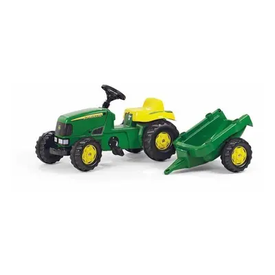 Šlapací traktor Rolly Kid J.Deere s vlečkou - zelený