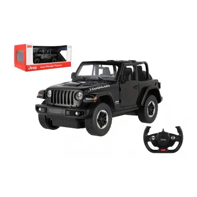 Auto RC Jeep Wrangler Rubicon černý plast 29cm 2,4GHz na dálk. ovl. na baterie v krabici 44x19x2