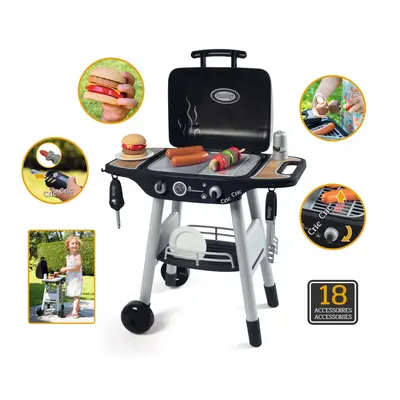 Smoby Grill Barbecue s mechanickými funkciami a zvukom a 18 doplnkami 73 cm