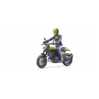 Bruder BWORLD Motocykl Ducati Scrambler s jezdcem měřítko:1:16