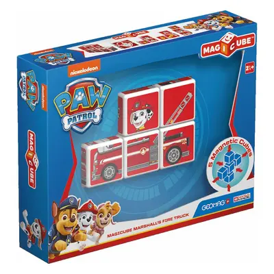 GEOMAG Magicube Paw Patrol Marshall Hasič - magnetické kostky 5 ks