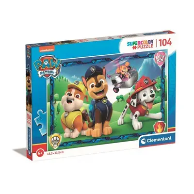 Clementoni: Puzzle 104 dílků. Super barva - Paw Patrol