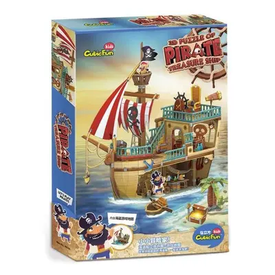 3D puzzle Pirátská loď s pokladem P832