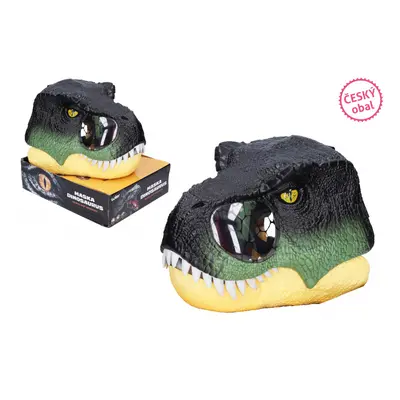 Maska na hlavu dinosaurus s efekty 28x22x21,5 cm - český obal