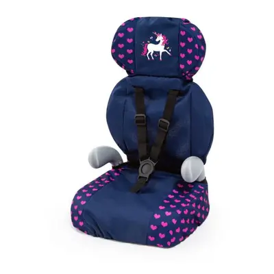 Autosedačka pro panenku Bayer Deluxe Car Seat, tmavě modrá, Unicorn