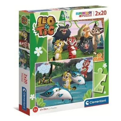 Leo tig Puzzle 2x20 ks Clementoni