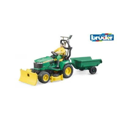 Bruder 62104 BWORLD Zahradní traktor John Deere X949 s figurkou a příslušenstvím