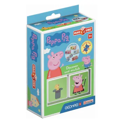 GEOMAG Magicube Peppa Pig - Objevuj a kombinuj magnetické kostky 2 ks