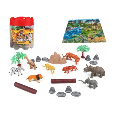 MAC TOYS Zvířata safari set 21ks