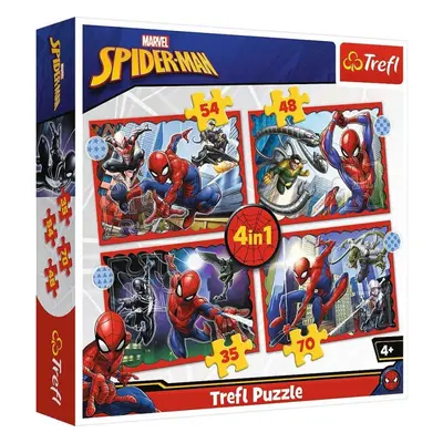 TREFL Hrdinný Spiderman 4v1 35,48,54,70 dílků