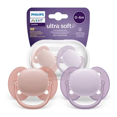 AVENT SCF091/31 Dudlík Ultra Soft 0-6m růžový/fialový