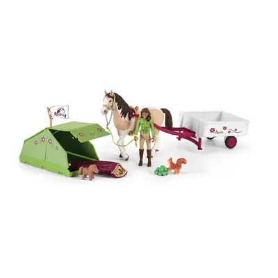 Schleich 42533 Sarah s koníkem a zvířátky kempují