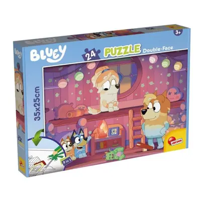 Oboustranné podlahové puzzle M-Plus 24 dílků Bluey Story Time 99542 LISCIANI