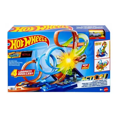 Akční dráha Hot Wheels Quadruple Crash Loop HXR70 MATTEL