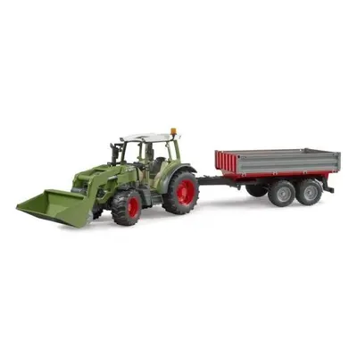 Bruder 2182 Traktor Fendt Vario 211 s čelním nakladačem a sklápěcím přívěsem