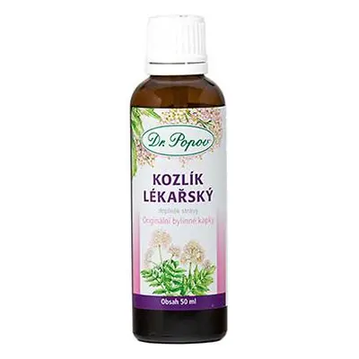 Kozlík lékařský, originální bylinné kapky, 50 ml Dr. Popov