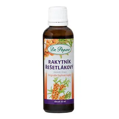 Rakytník řešetlákový, originální bylinné kapky, 50 ml Dr. Popov