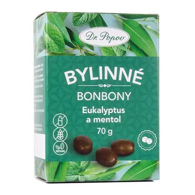 Bonbony Eukalyptus a mentol, 70 g Dr. Popov