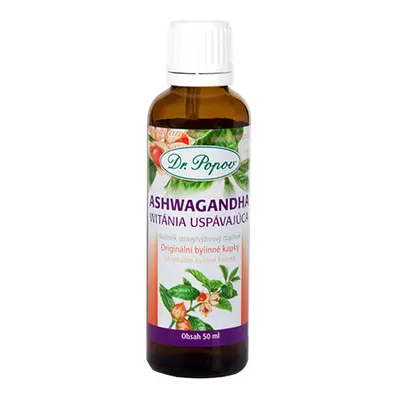 Ashwagandha , originální bylinné kapky, 50 ml Dr. Popov