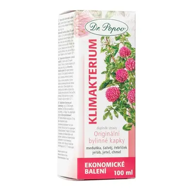 Klimakterium, originální bylinné kapky, 100 ml Dr. Popov