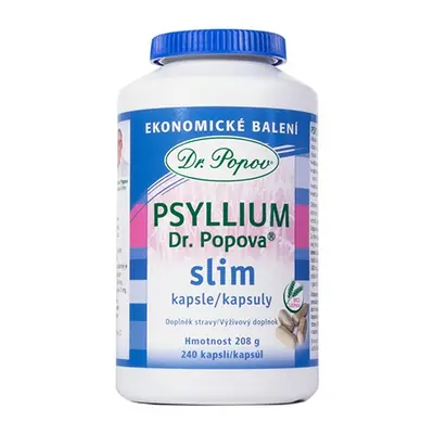 Psyllium Dr. Popova SLIM kapsle, ekonomické balení, 240 ks Dr. Popov