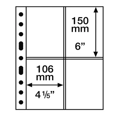 Průhledné albové listy (5ks) - GRANDE 2CT, na pohlednice
