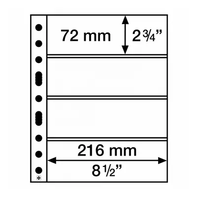 Průhledné albové listy (5ks) - GRANDE 4C