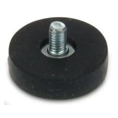 Pogumovaný magnetický úchyt se závitovým čepem - 22 mm M4