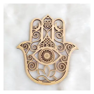 Dřevěný ornament - Hamsa