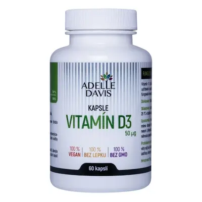 Adelle Davis Vitamín D3, 60 kapslí