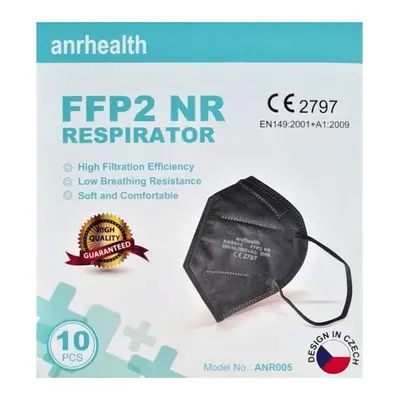 Respirátor FFP2 ANRHEALTH NR BLACK 10ks