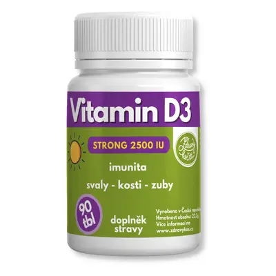 Zdravýkoš Vitamin D3 STRONG 2500 IU, 90 tablet